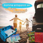 Kinder Reisetisch – Stabiles Knietablett für Auto & Flugzeug mit Tablet-Halterung & Spielvorlagen