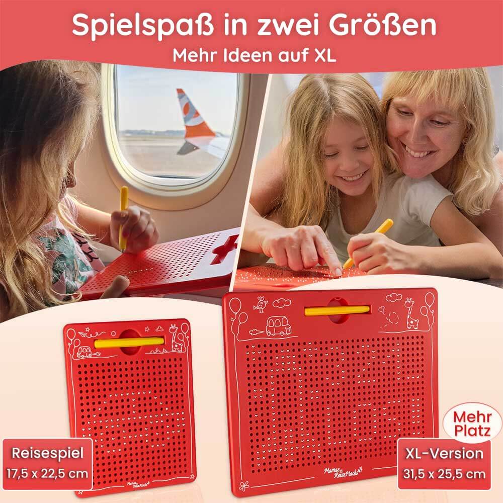 Magnetische Zeichentafel XL: Beschäftigung für Auto & Zuhause – Großes Magnetspiel für kreativen Malspaß