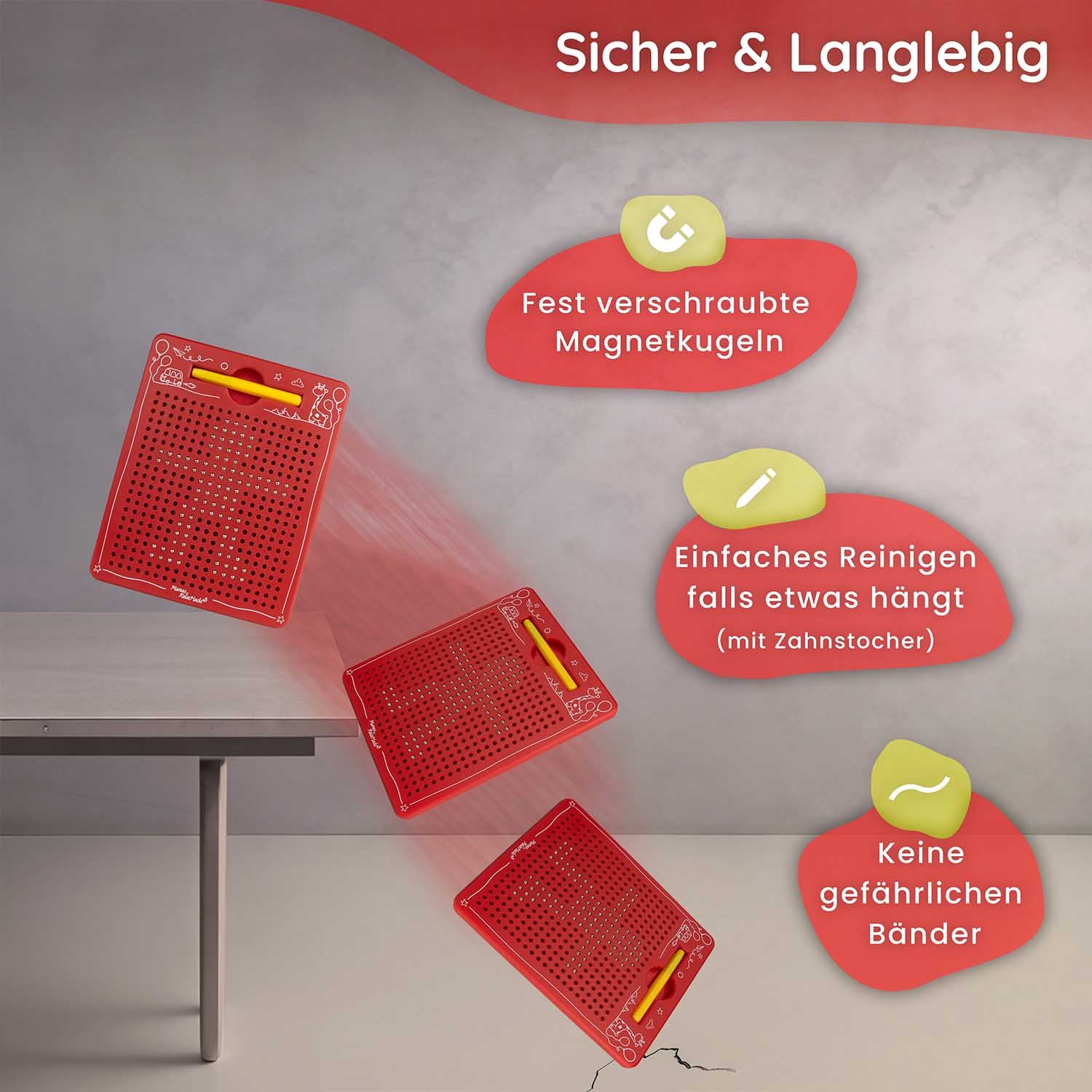 Magnetische Zeichentafel: Kreative Beschäftigung in Auto & Flugzeug – Magnetspiel als ideales Reisespiel