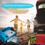 Kinder Reisetisch – Stabiles Knietablett für Auto & Flugzeug mit Tablet-Halterung & Spielvorlagen